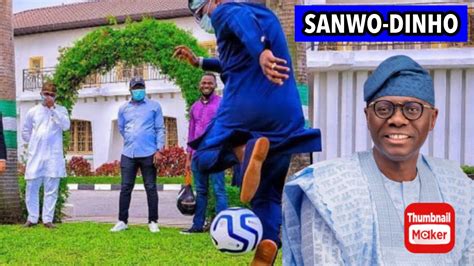 Tinubu Boy Sanwo Olu Learning How To Play Football Just Because Of