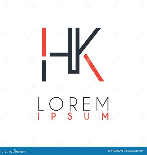 El Logotipo Entre La Letra H Y La Letra K O Hk Con Cierta Distancia Y