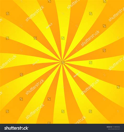 Sun Rays Background Yellow Orange Radiate Stock Vector Royalty Free