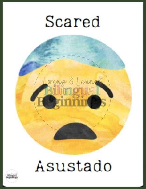 Bilingual Spanish English Emotions Flashcards Bilingual Beginnings