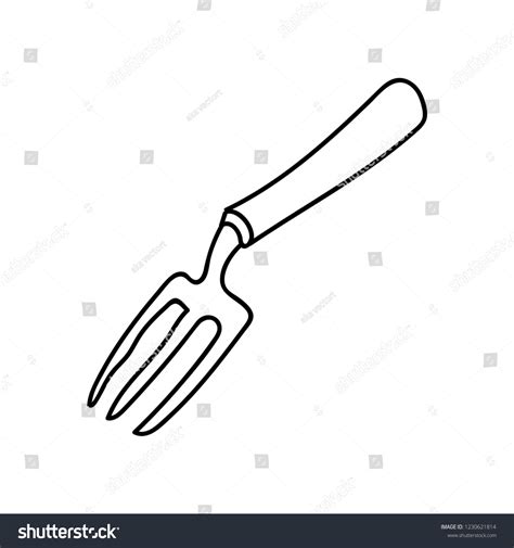 Hoe Line Art Icon Vector Stock Vector Royalty Free 1230621814