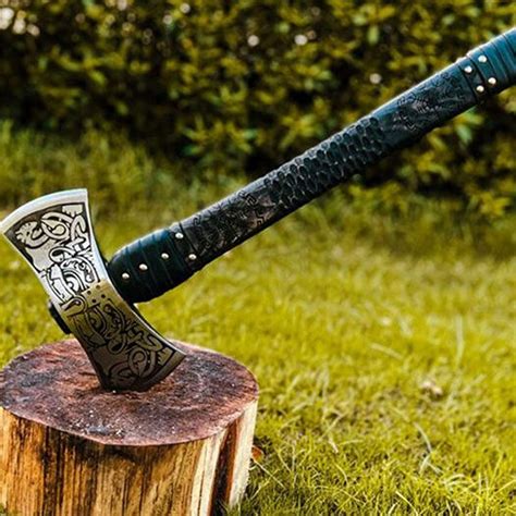 Double Bladed Battle Axe For Sale Handmade And Fully Functional
