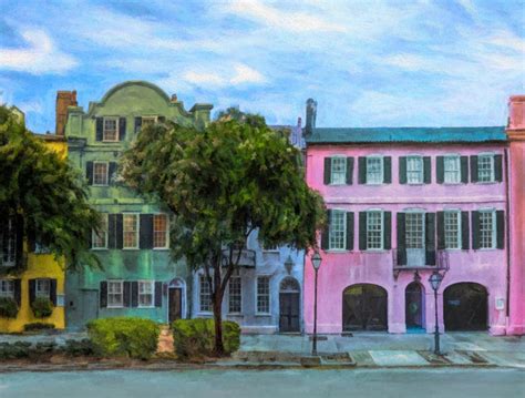 Rainbow Row Art Print Charleston South Carolina Charleston - Etsy