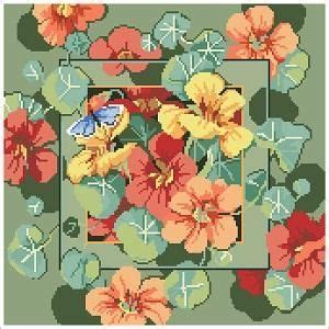 Nasturtiums Cross Stitch Pattern Cross Stitch Patterns Cross