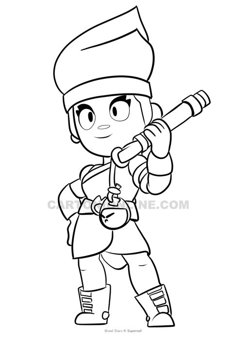 Dibujo De Ámbar 01 De Brawl Stars Para Colorear