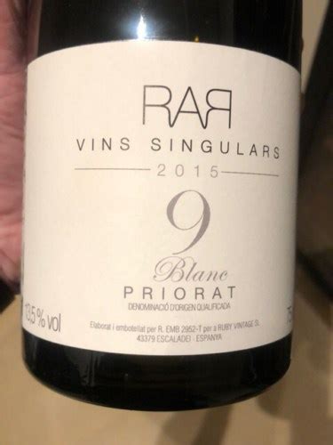 Rar Vins Singulars Garnatxa Blanca Vivino Australia