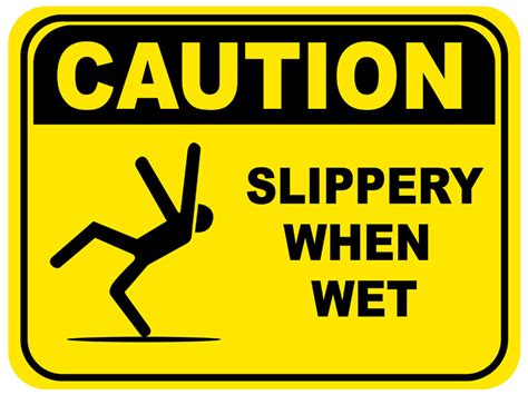 Slippery When Wet Floor Sign