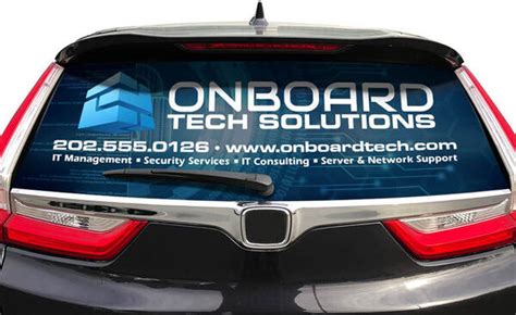 Perforated Vehicle Decals Custom Rear Window Graphics