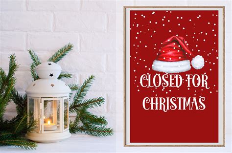 Closed For Christmas Closed For Christmas Sign Digital Download