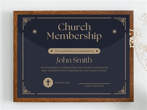 Church Membership Certificate Printable Church Member Certificate