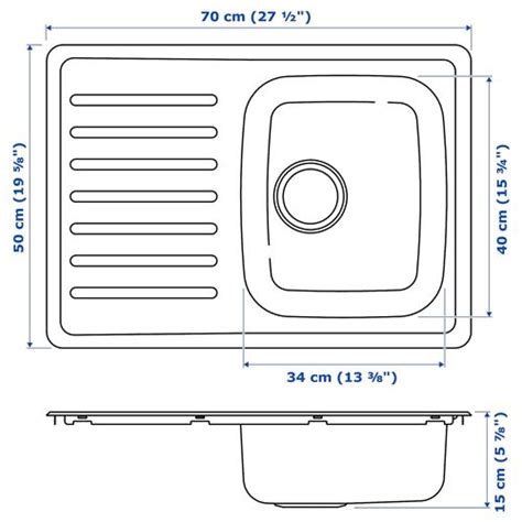 Fyndig Paslanmaz Elik X Cm Tek G Zl Damlal Kl Eviye Ikea