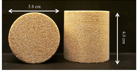 A Core Sample With Its Dimensions Download Scientific Diagram