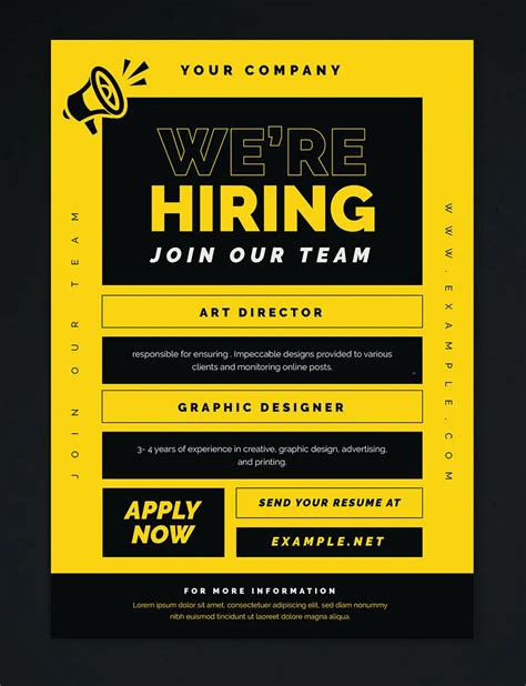 We Are Hiring Flyer Template Ai Psd Flyer Design Templates Flyer