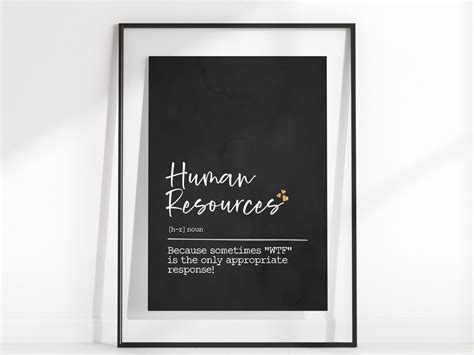 Human Resources Poster HR Printable Office Print Manager - Etsy