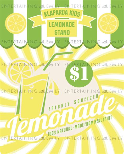 Printable Lemonade Stand Signs