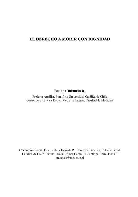 El Derecho A Morir Con Dignidad Freitas Pereira Sandro Udocz