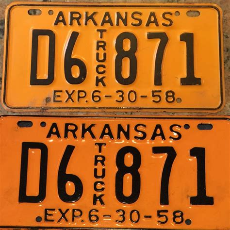 1958 License Plate Plate Collection And Restoration 1958 Arkansas