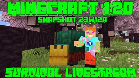 Minecraft Snapshot 23w12a 1 20 Survival Livestream YouTube