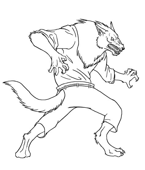 Werewolf Line Art By Pandadrake On Deviantart