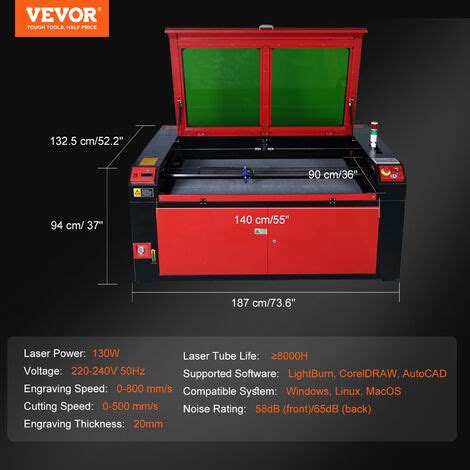 Vevor Macchina Per Incisione Laser Co Compatta Piano Di Lavoro