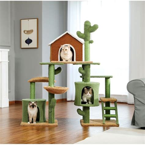 Cactus Cat Tree 3 In 1 Cat Furniture Cactus Cat Scratcher Inspire Uplift