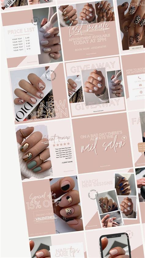 Nail Tech Instagram Post Template Nail Artist Instagram Posts Canva