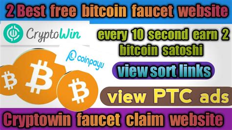 Best Free Bitcoin Faucet Site Earn Btc Satoshi Cryptowin Faucet