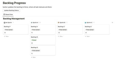 Notion Templatescrum Board