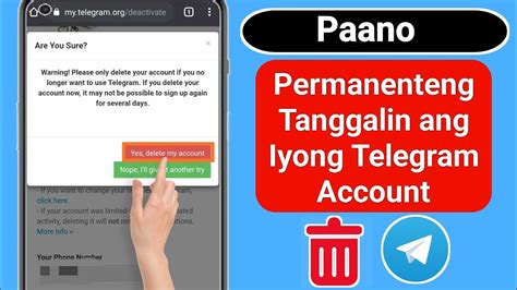 Paano Permanenteng Tanggalin Ang Iyong Telegram Account Paano