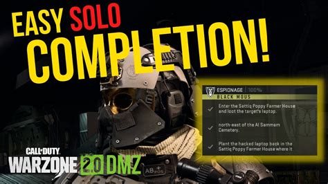 Easy Solo Espionage Mission Completion For Black Mous Call Of Duty