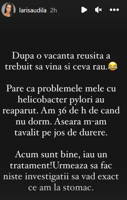 Larisa Udil Probleme De S N Tate Dup Vacan Ce Se Nt Mpl Cu