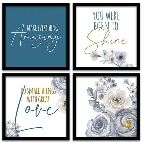 Motivational Quotes Framed Posters for Home and Office Decor - Wall Art