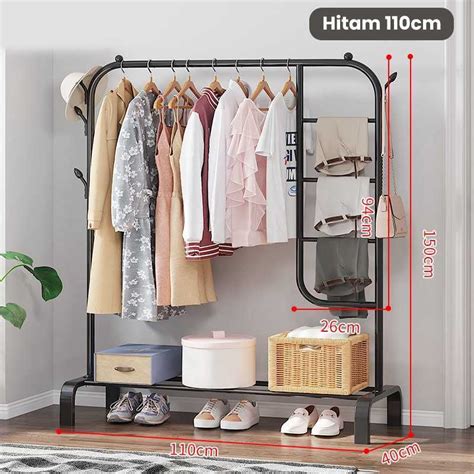 Jual Dejavu Stand Hanger Rak Besi Gantungan Baju Pakaian Rak Gantung