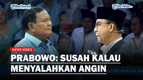 Gaya Ngejek Prabowo Saat Anies Kembali Salahkan Angin Penyebab Polusi