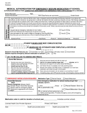 Fillable Online Ce Consent Form For Emergency Seizure Fax Email