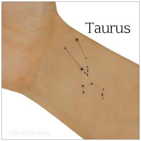 Taurus Temporary 2 Tattoo Zodiac Star Constellations Etsy Star Tattoos Constellation