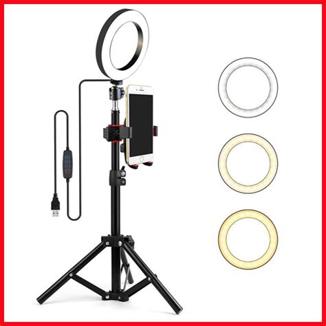 LED Selfie Ring Light 12 Inch Dimmable 5500K Ringlight With Tripod For