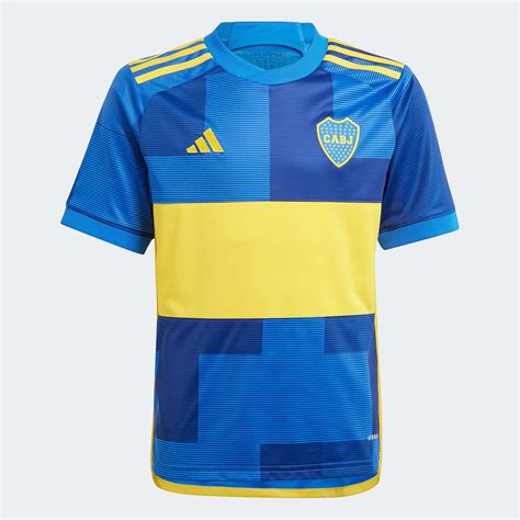 Adidas 2023 24 Boca Juniors Youth Stadium Home Soccer Jersey Boca