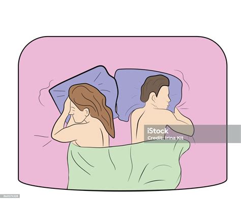 Upset Young Couple Having Marital Problems Or A Disagreement Lying Side