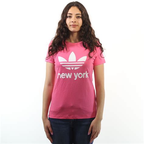 Adidas Adidas Classic Logo Pink Trefoil Womens Pink T Shirt New Sizes S Xl