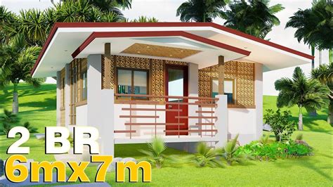 Amakan House Design 6x7 36 SQM 2 Bedroom Philippines House Design