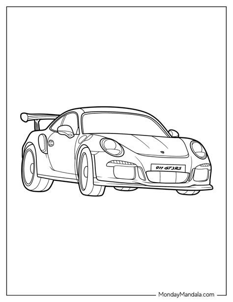 20 Porsche Coloring Pages Free Pdf Printables