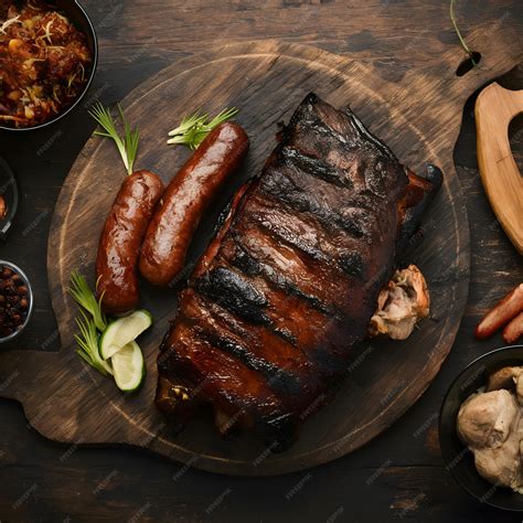 Argentine barbecue traditional gaucho roast with sausage and ribs for