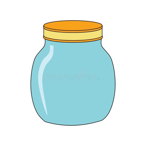 Glass Jar and Lid Clip Art Illustration Vector Islated Stock Vector ...