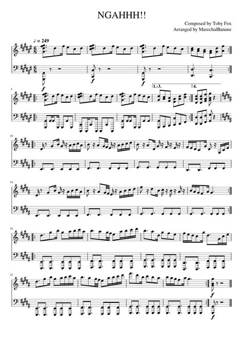 Ngahhh Sheet Music For Piano Solo