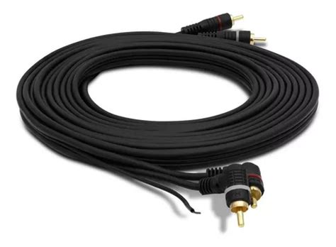 Cable Flexible Rca Av Kx3 4 Macho De 5 Mm Y 5 Metros Color Negro