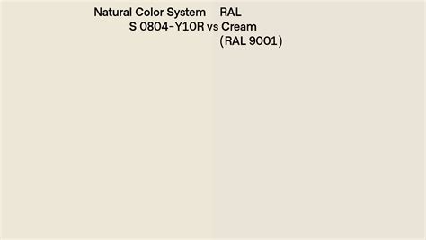 Natural Color System S 0804 Y10r Vs Ral Cream Ral 9001 Side By Side