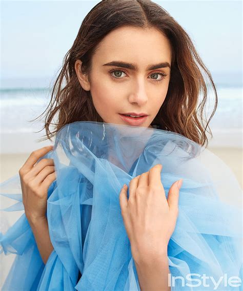 Online Crop HD Wallpaper Lily Collins Women Actress Model