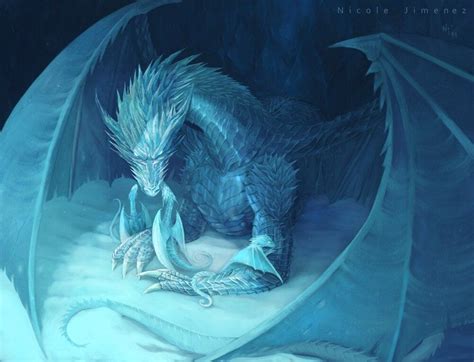 'Ice Dragon' by Nicole Jiménez : ImaginaryDragons Snow Dragon, Ice Dragon, Fairy Dragon, Water ...