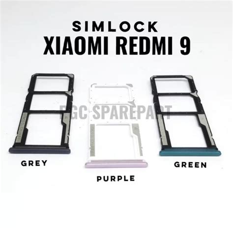 Jual Original Simtray Xiaomi Redmi 9 Tempat Simcard Simlock Sim Lock